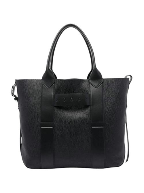 Borsa shopping da donna in pelle martellata colore nero HOGAN | KBW01OA0300UH9B999